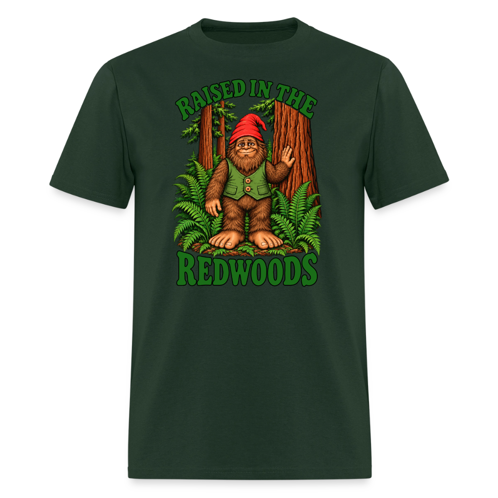 Gnomefoot Raised in the Redwoods Men's T-Shirt - forest green