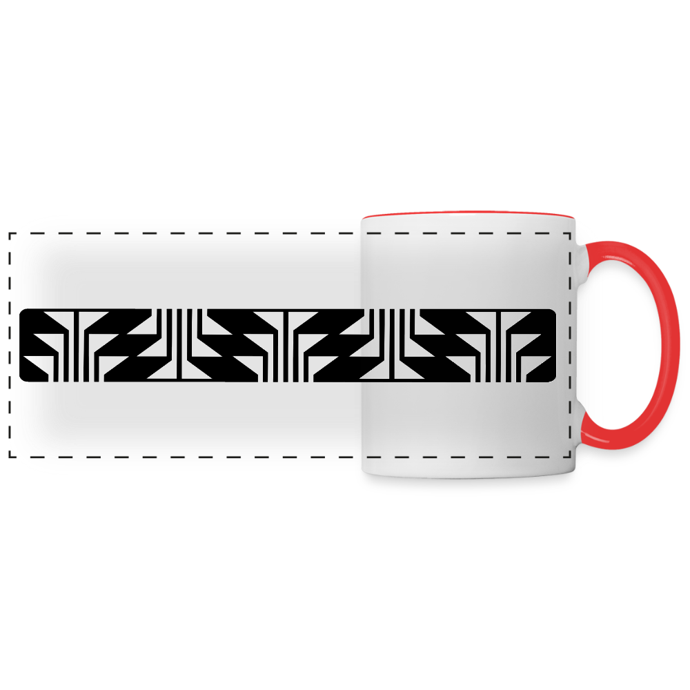 Frog Foot Panel Panoramic Mug - white/red