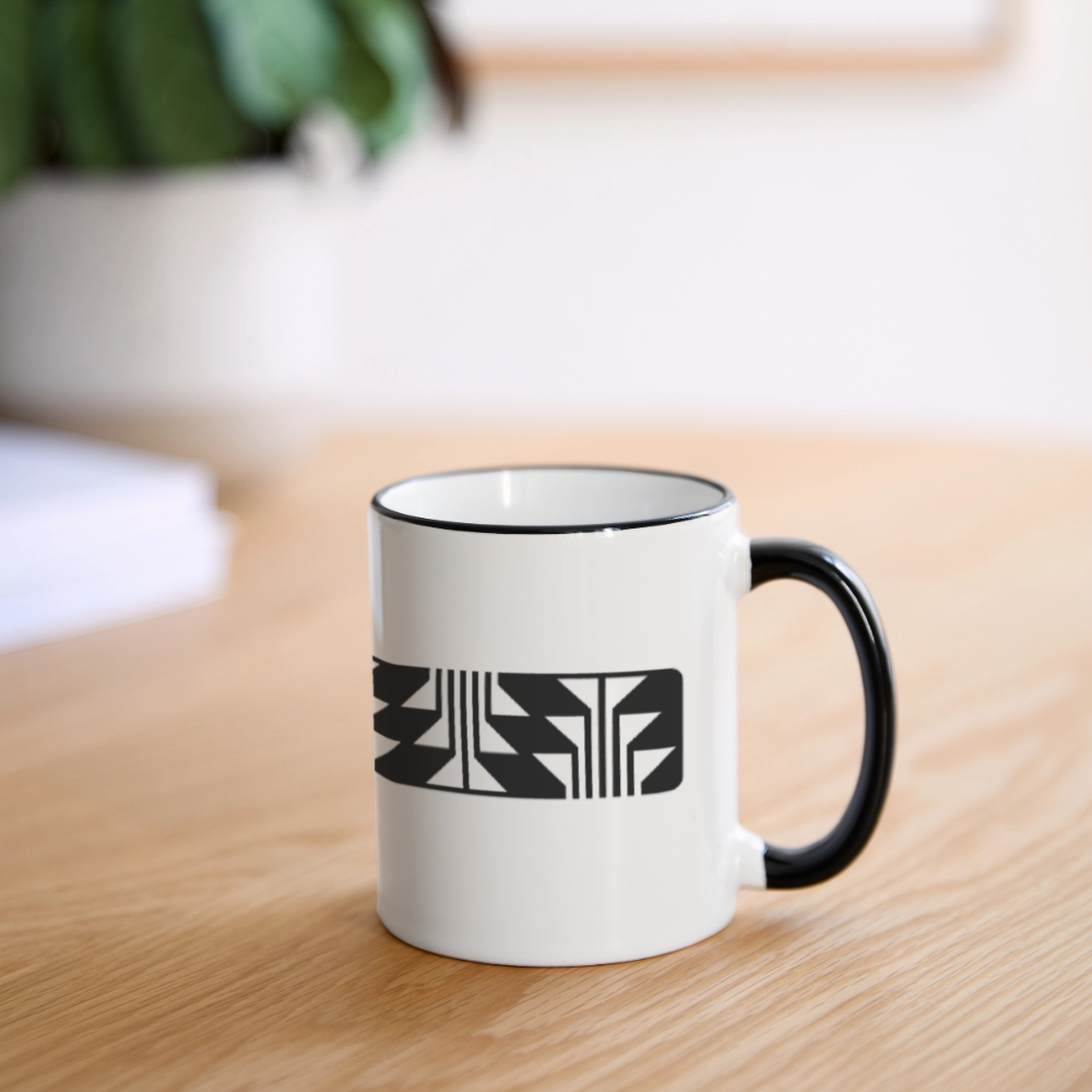 Frog Foot Panel Panoramic Mug - white/black