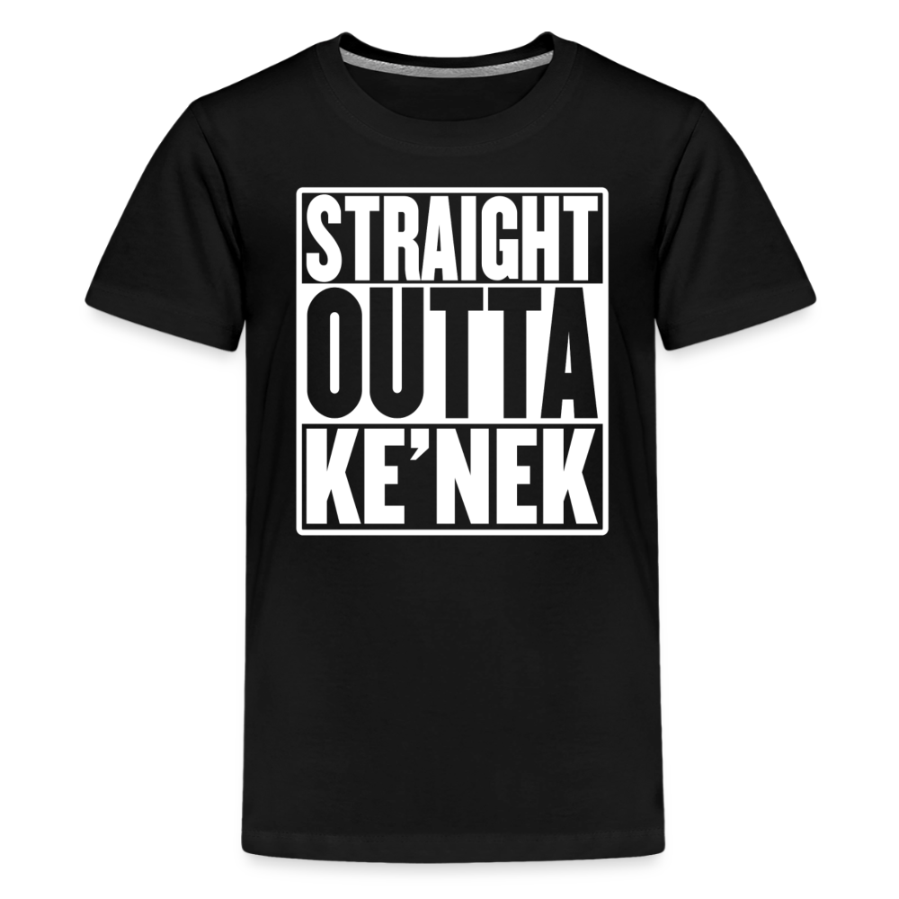 Straight Outta Ke’nek Kids' Premium T-Shirt - black