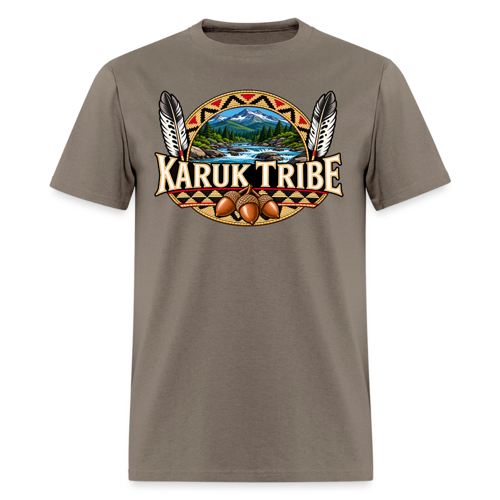 Karuk Tribe Acorn Design Men's T-Shirt - safari