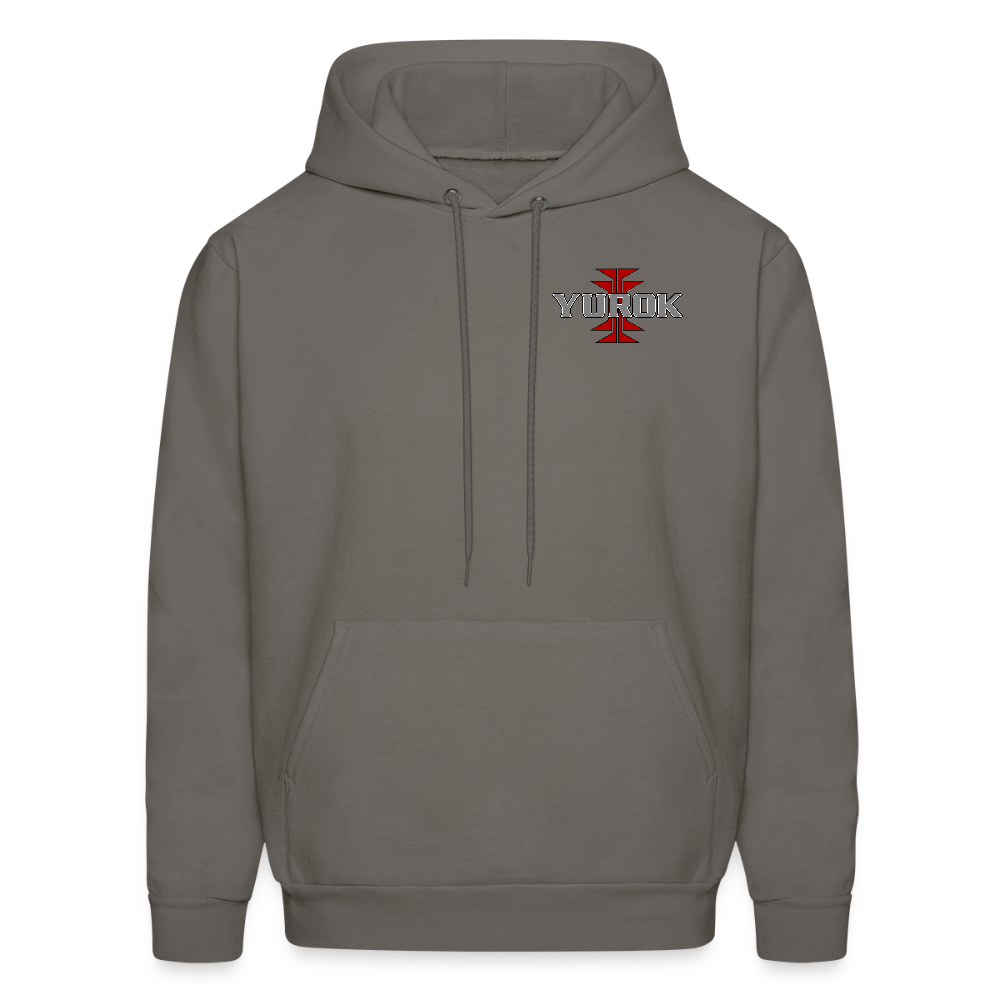 Yurok with Frogs Foot Men's Hoodie - asphalt gray