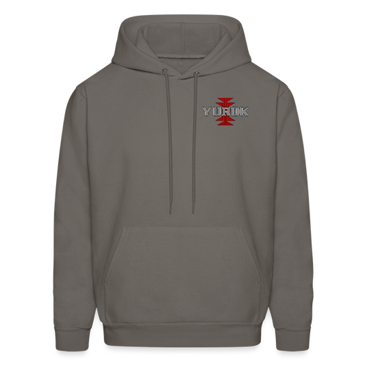 Yurok with Frogs Foot Men's Hoodie - asphalt gray