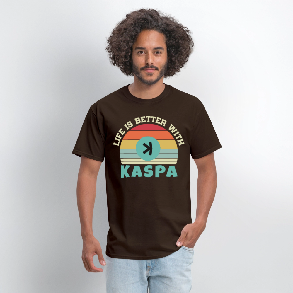 Life is better with Kaspa T-shirt - brown