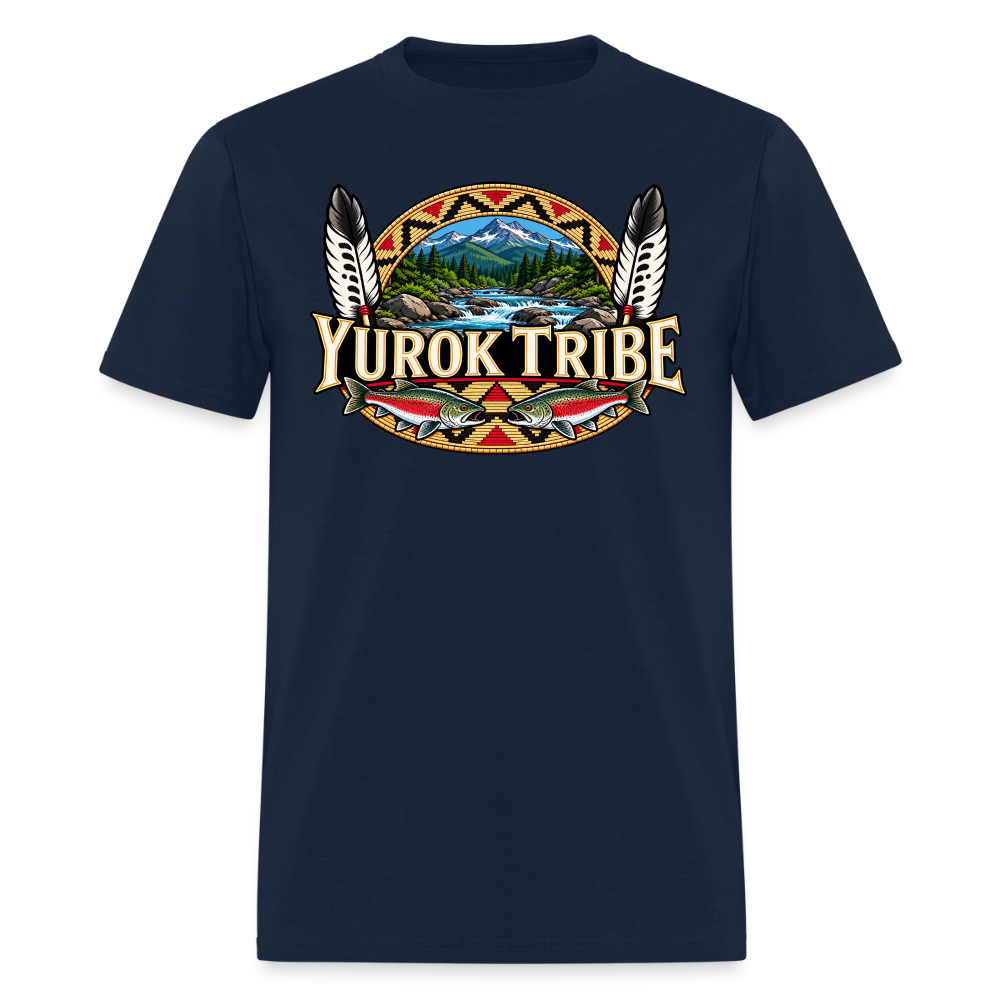 Yurok Tribe Salmon Men's T-Shirt - navy