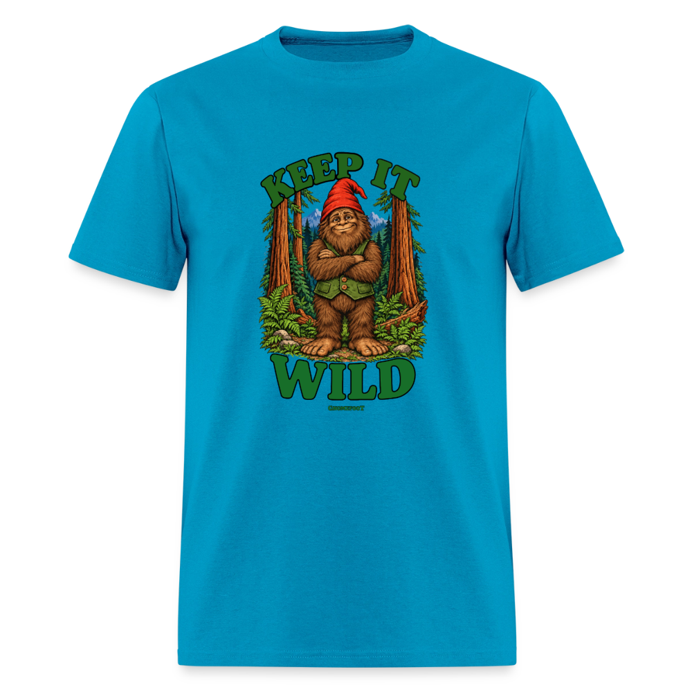 Keep It Wild Gnomefoot Men's T-Shirt - turquoise