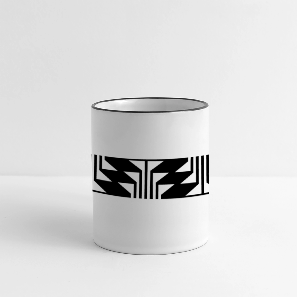 Frog Foot Panel Panoramic Mug - white/black