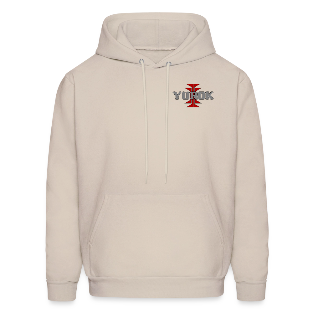 Yurok with Frogs Foot Men's Hoodie - Sand