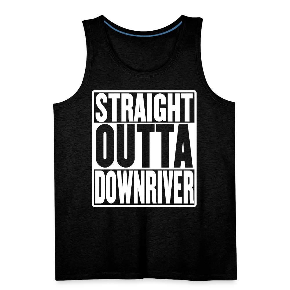 Straight Outta Downriver Men’s Premium Tank - charcoal grey