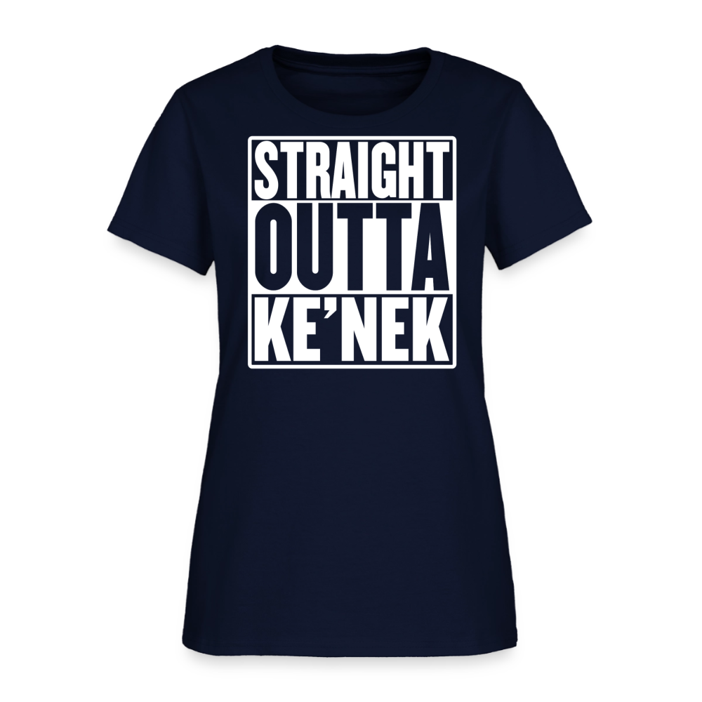 Straight Outta Ke’nek Women’s T-Shirt - navy