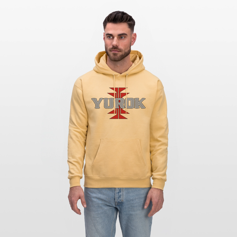 Yurok Frog Foot Men's Hoodie - light gold 