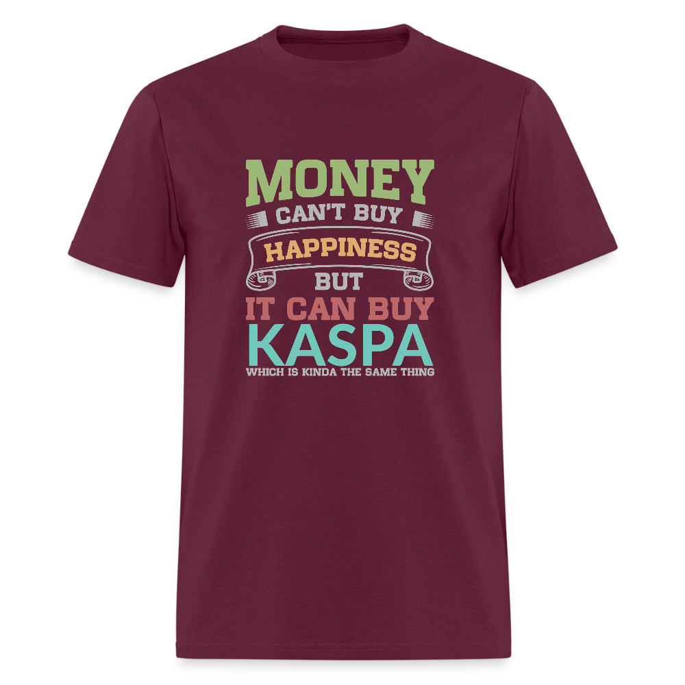 Money Can’t Buy Happiness Kaspa Shirt - burgundy