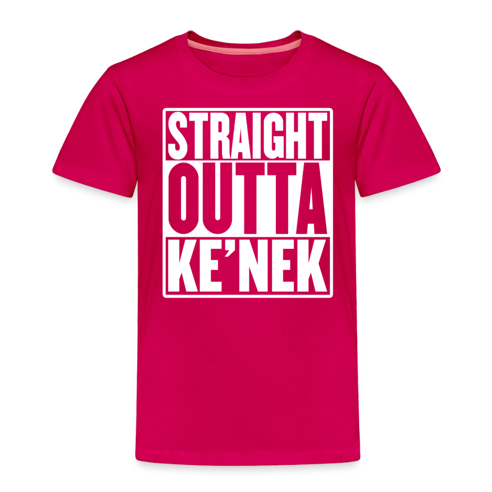 Straight Outta Ke’nek Toddler Premium T-Shirt - dark pink