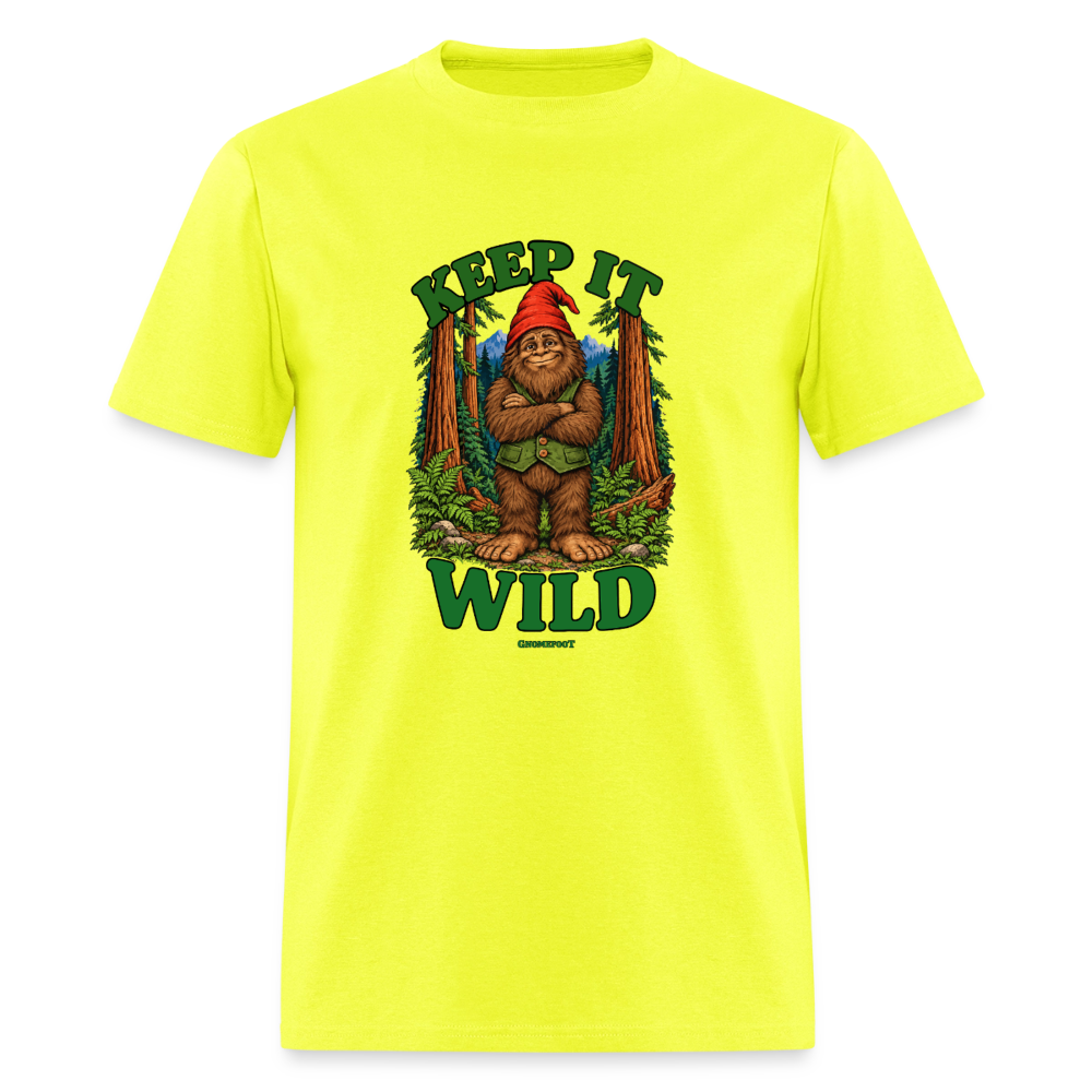 Keep It Wild Gnomefoot Men's T-Shirt - safety green
