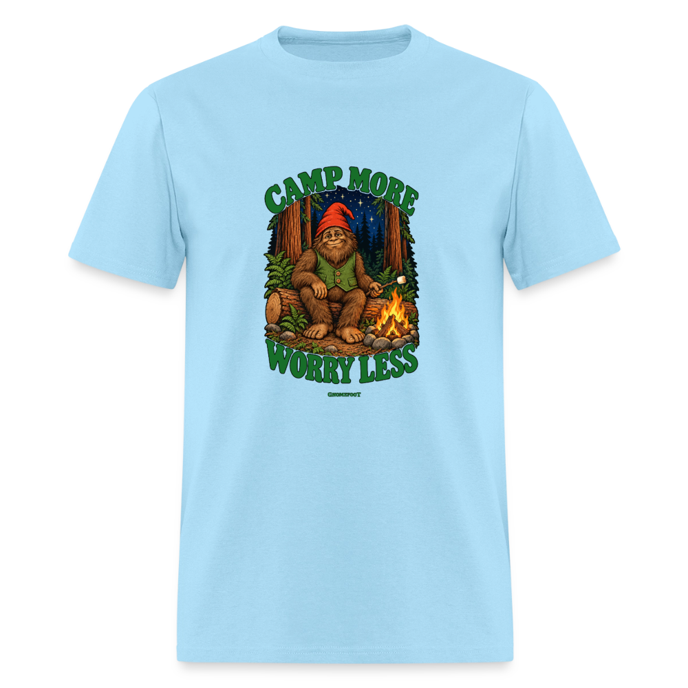 Camp More Worry Less Gnomefoot Men's T-Shirt - powder blue
