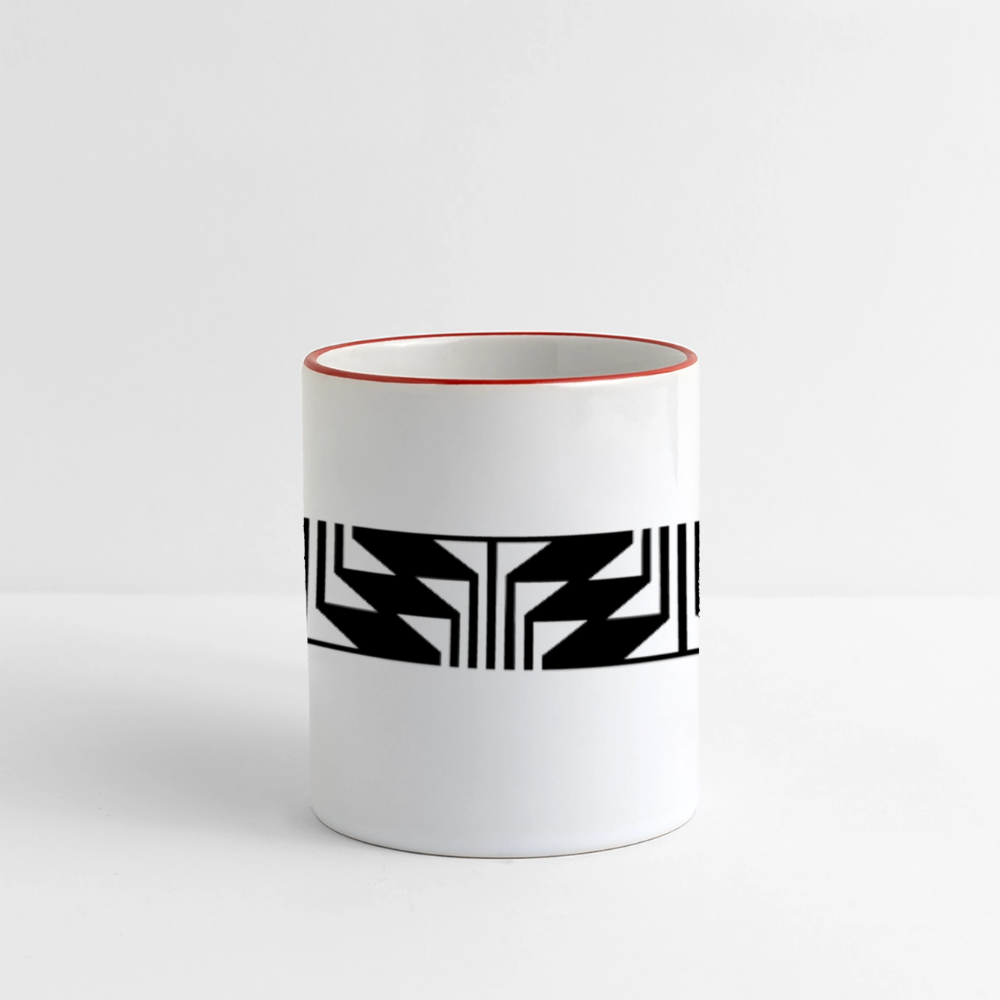 Frog Foot Panel Panoramic Mug - white/red