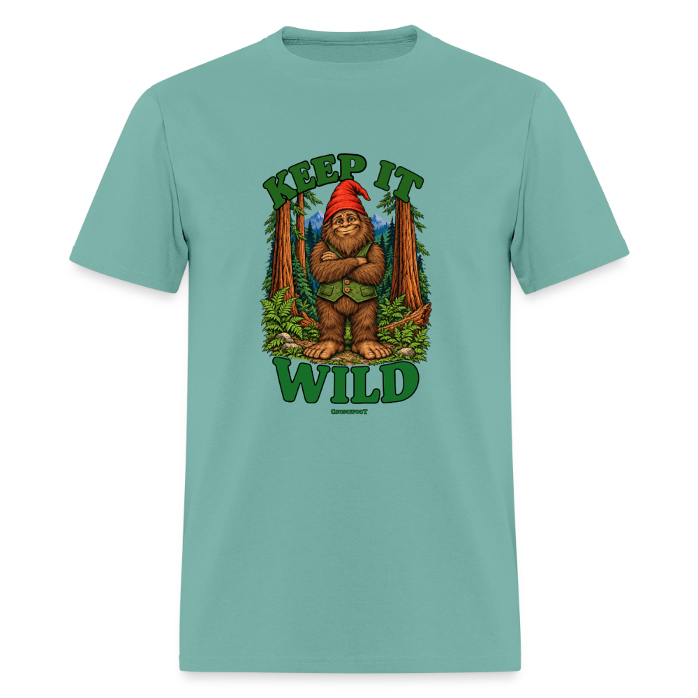 Keep It Wild Gnomefoot Men's T-Shirt - aquatic