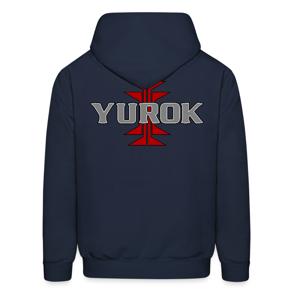 Yurok with Frogs Foot Men's Hoodie - navy