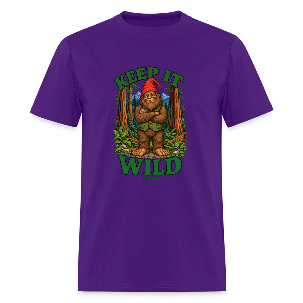 Keep It Wild Gnomefoot Men's T-Shirt - purple