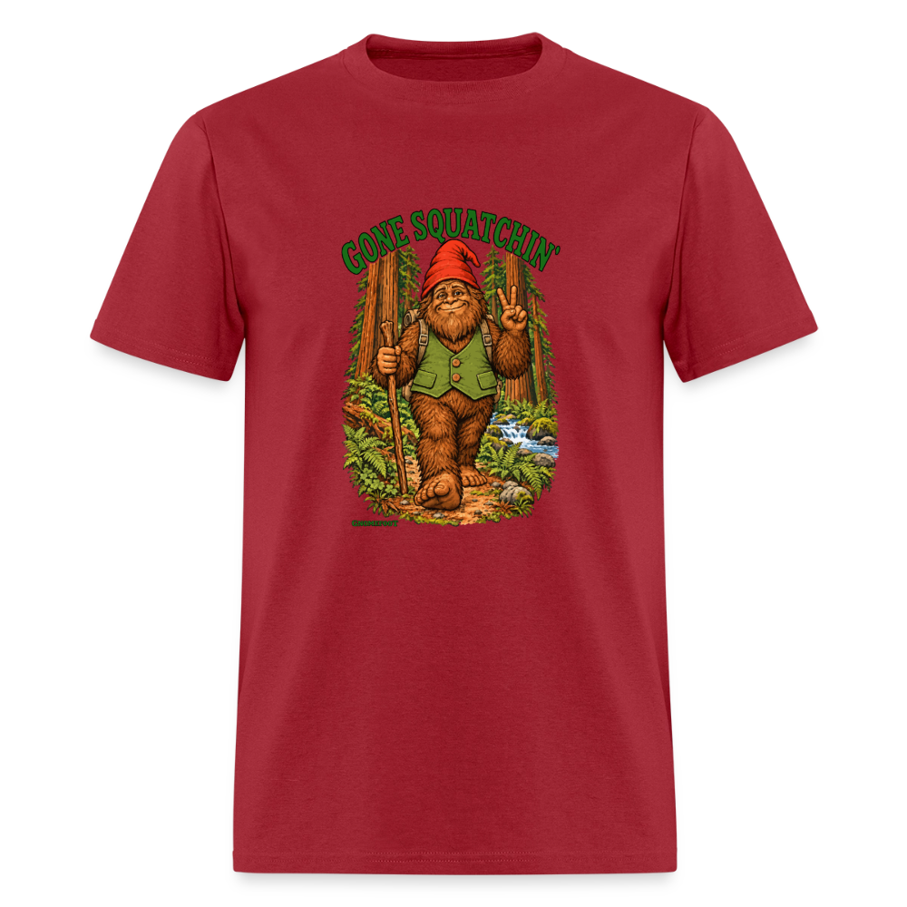 Gone Squatchin Gnomefoot Men's T-Shirt - true red