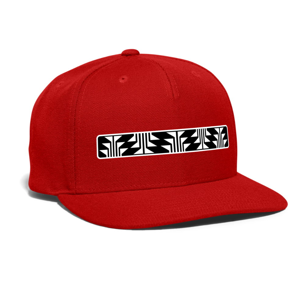 Frog Foot Panel Snapback Baseball Cap - red