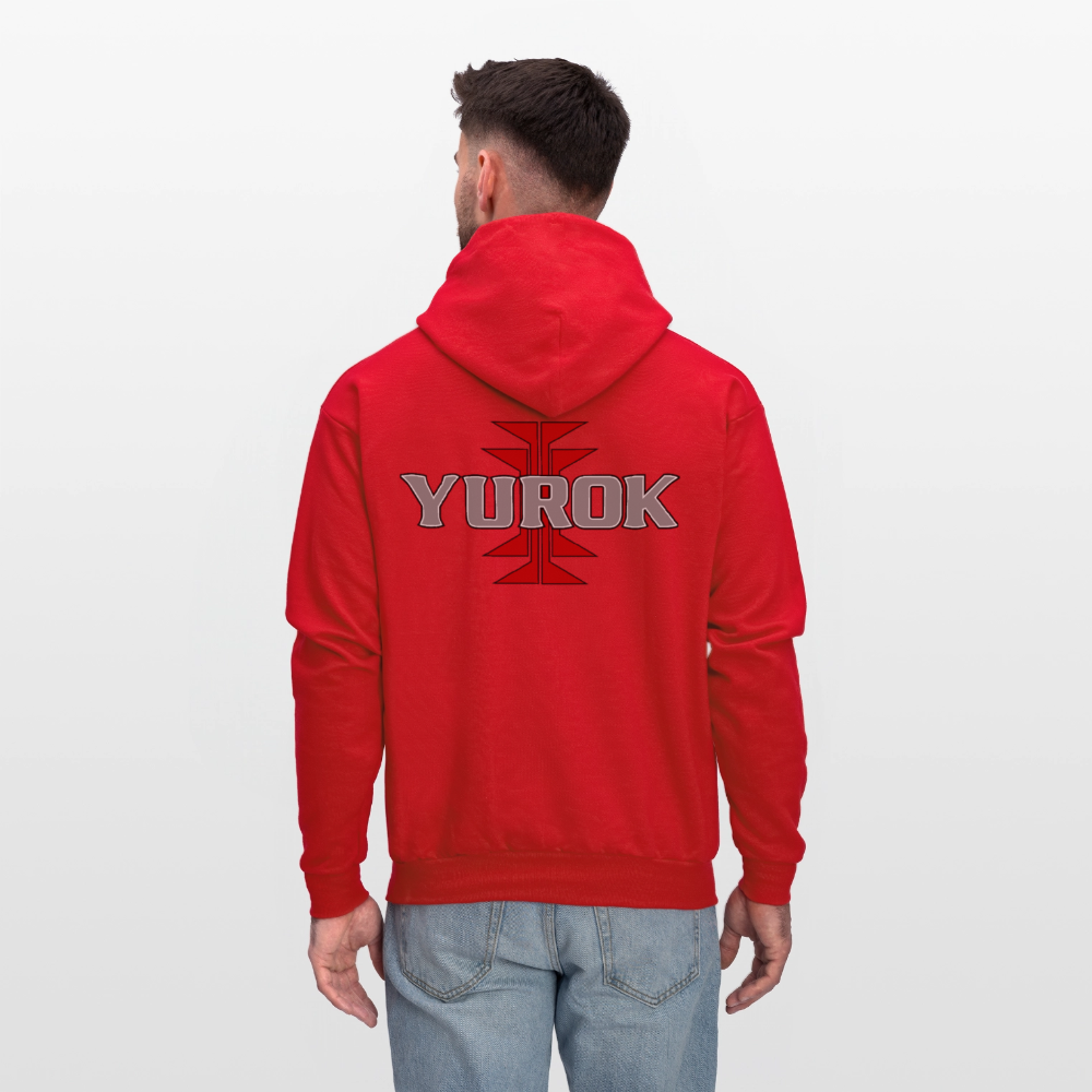 Yurok with Frogs Foot Men's Hoodie - red