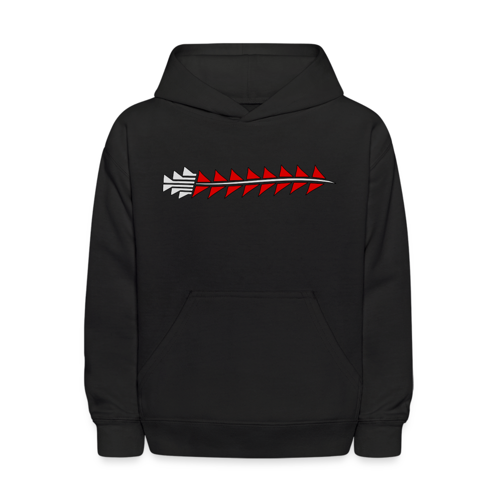 Red Sturgeon Kids' Hoodie - black