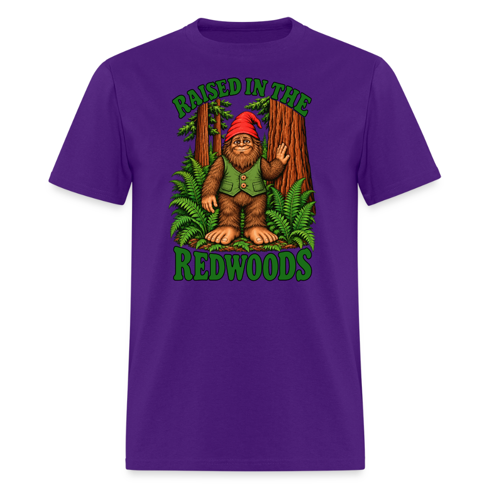 Gnomefoot Raised in the Redwoods Men's T-Shirt - purple