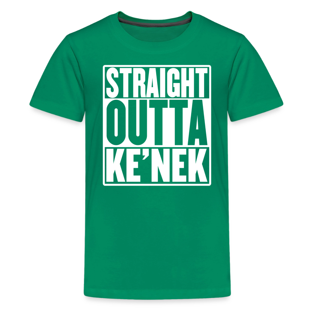 Straight Outta Ke’nek Kids' Premium T-Shirt - kelly green