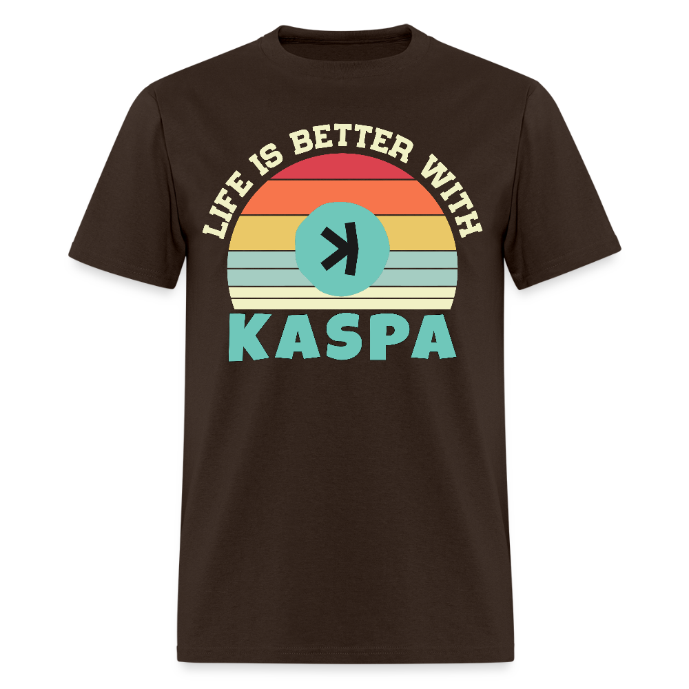 Life is better with Kaspa T-shirt - brown