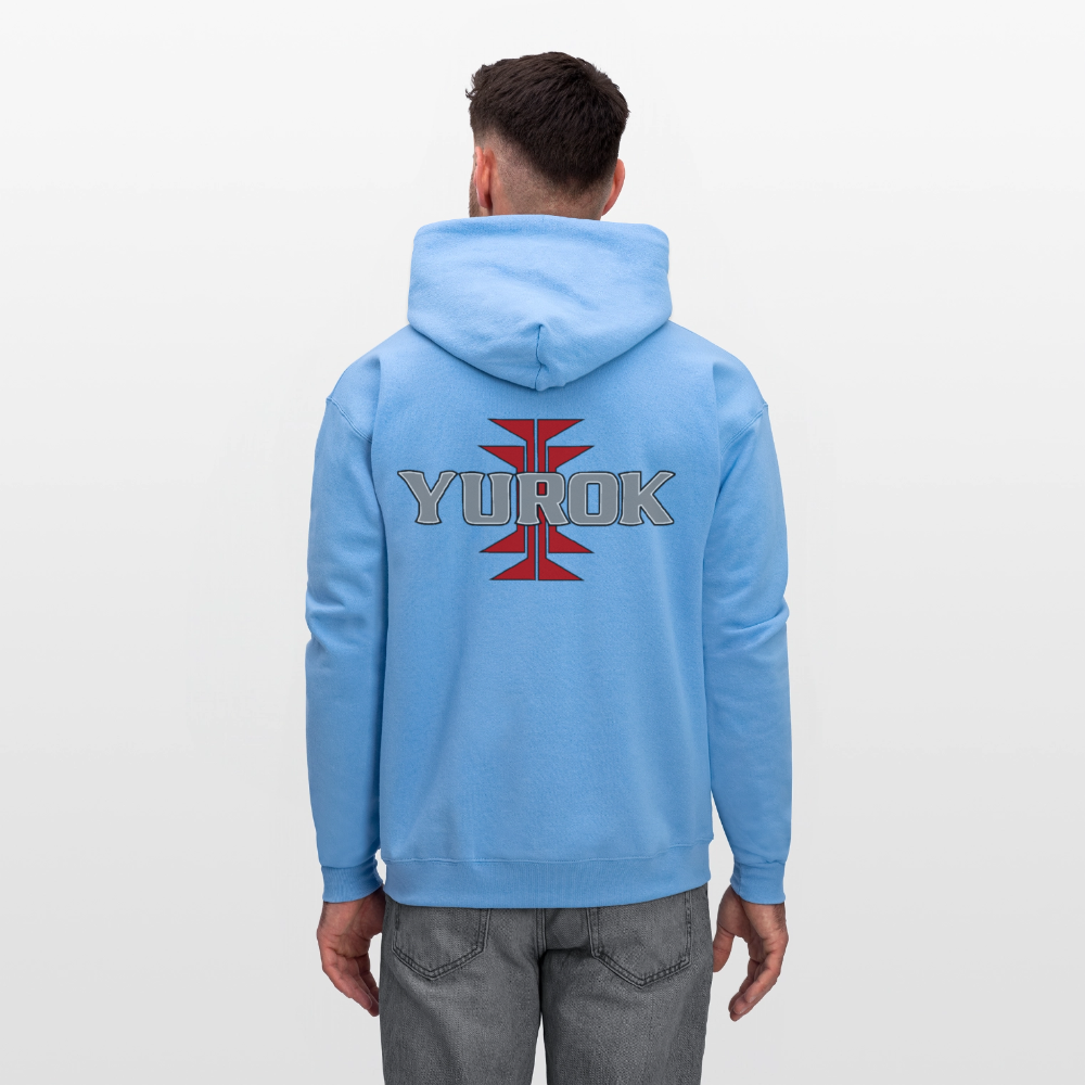 Yurok with Frogs Foot Men's Hoodie - carolina blue
