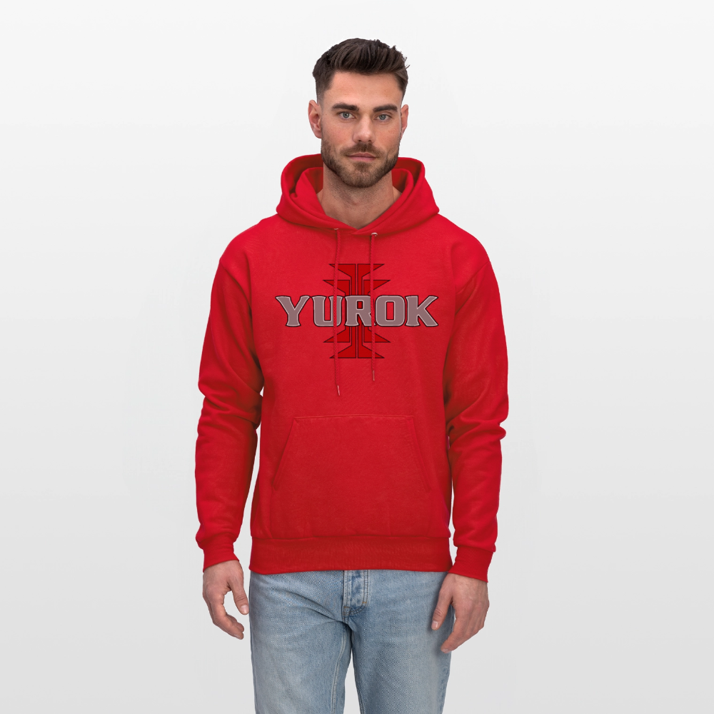 Yurok Frog Foot Men's Hoodie - red