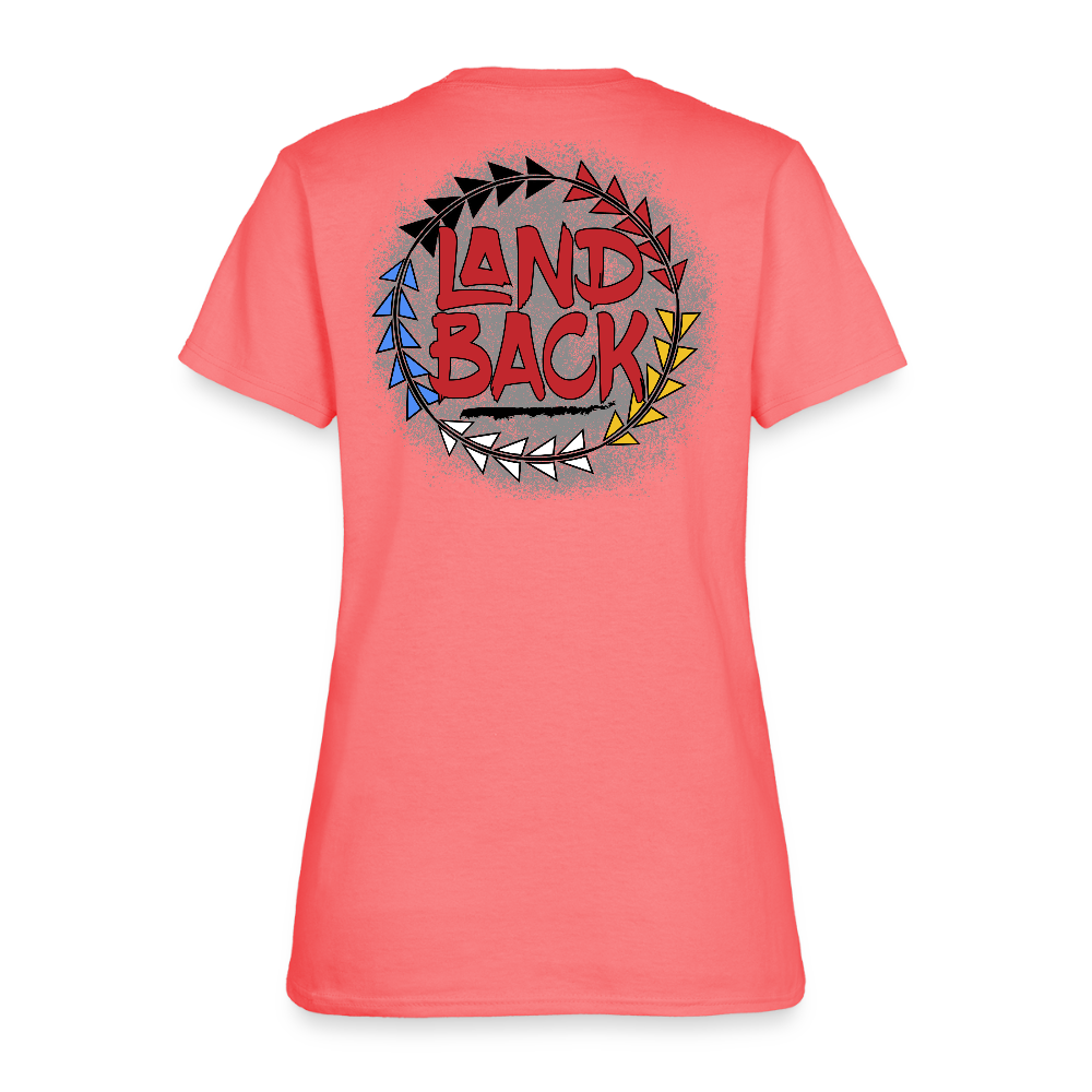 Land Back Women's T-Shirt - coral
