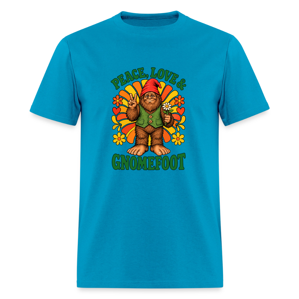 Peace Love and Gnomefoot Men's T-Shirt - turquoise