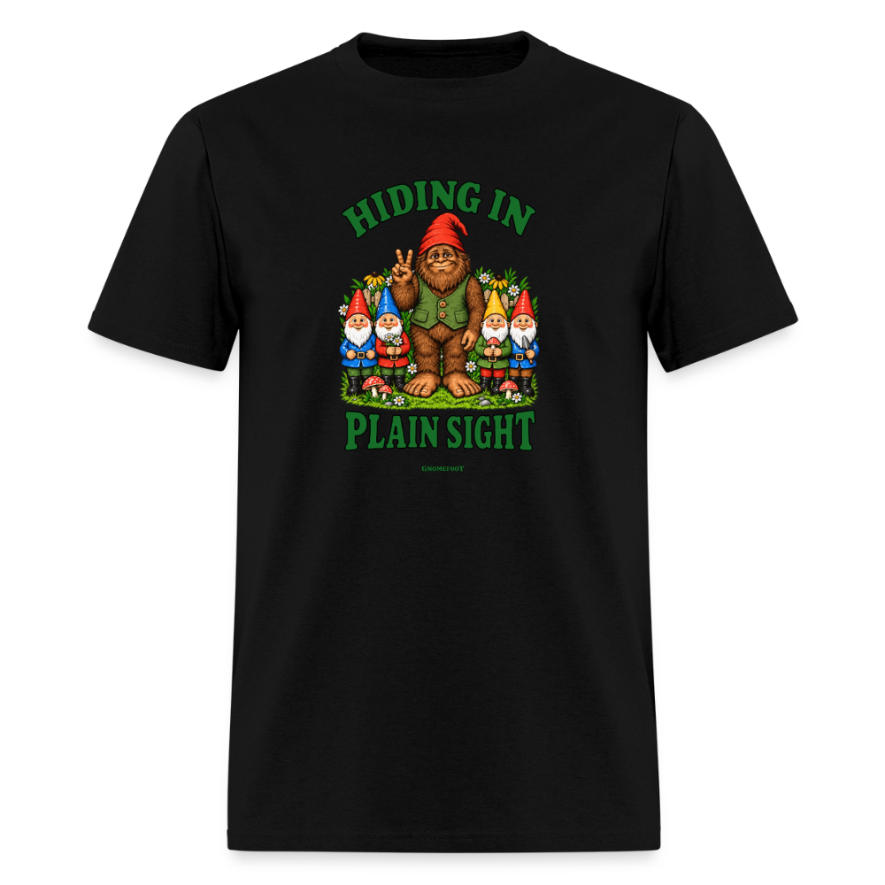 Hiding In Plain Sight Gnomefoot Men's T-Shirt - black