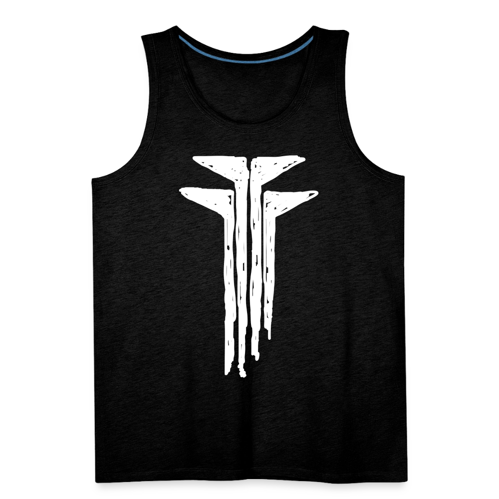 Frogs Scribble Men’s Premium Tank - charcoal grey