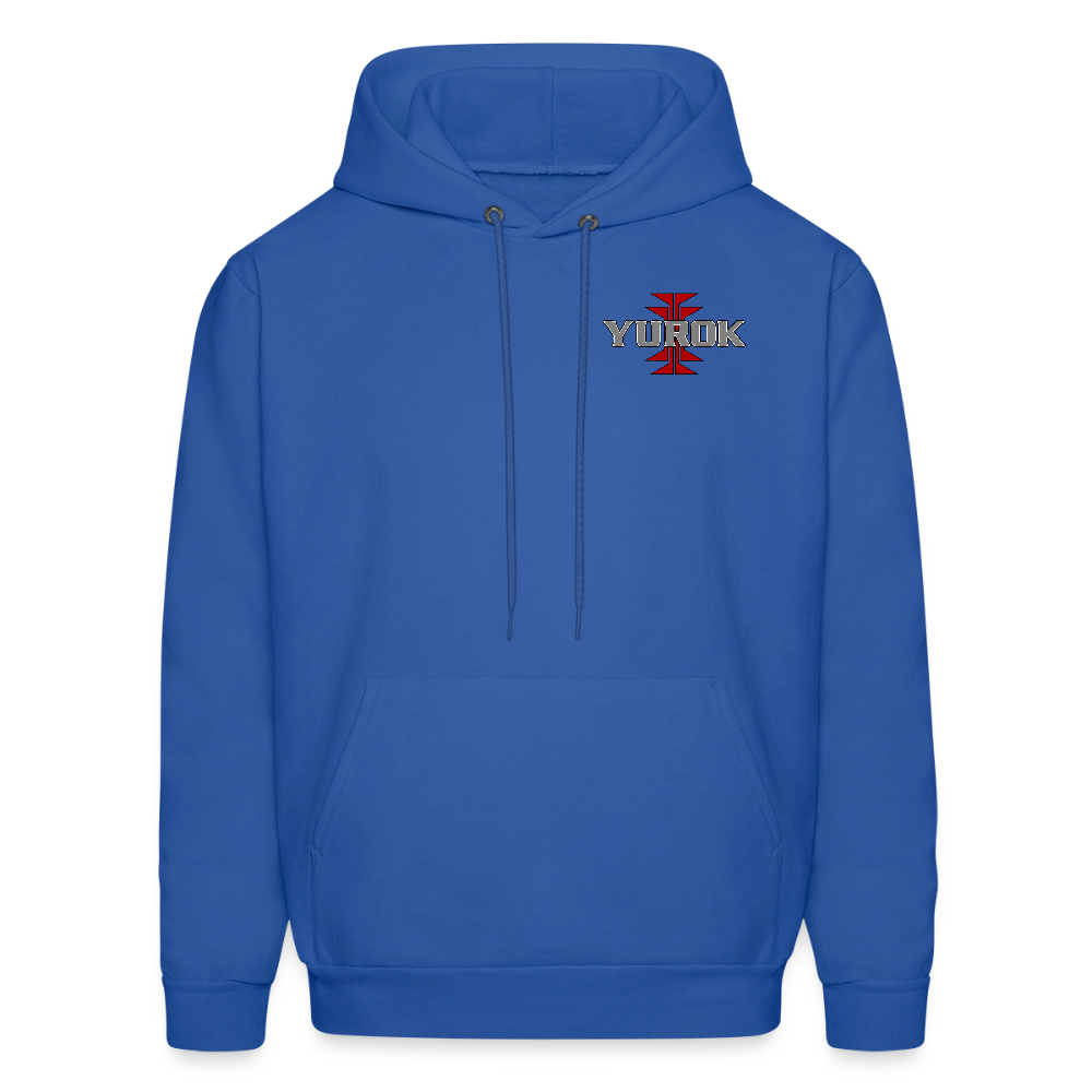 Yurok with Frogs Foot Men's Hoodie - royal blue