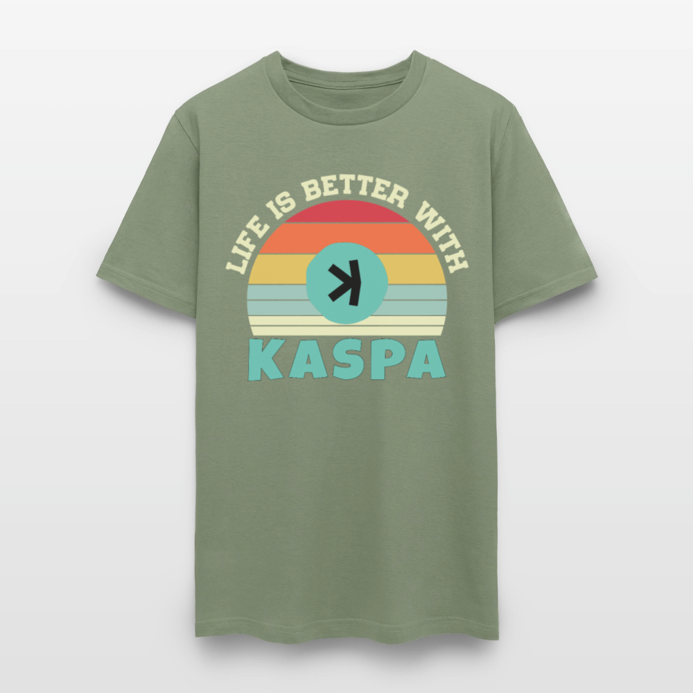 Life is better with Kaspa T-shirt - military green