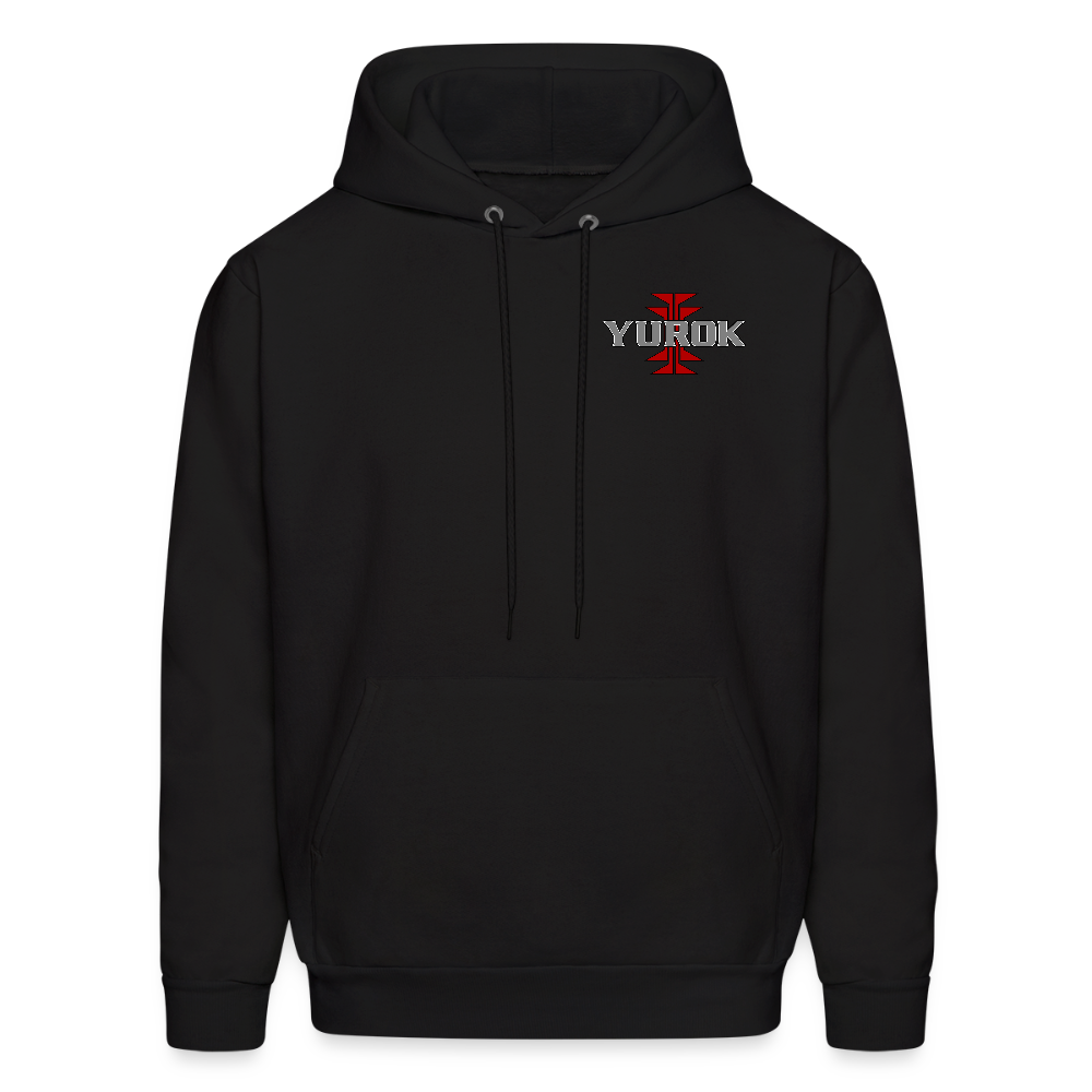 Yurok with Frogs Foot Men's Hoodie - black