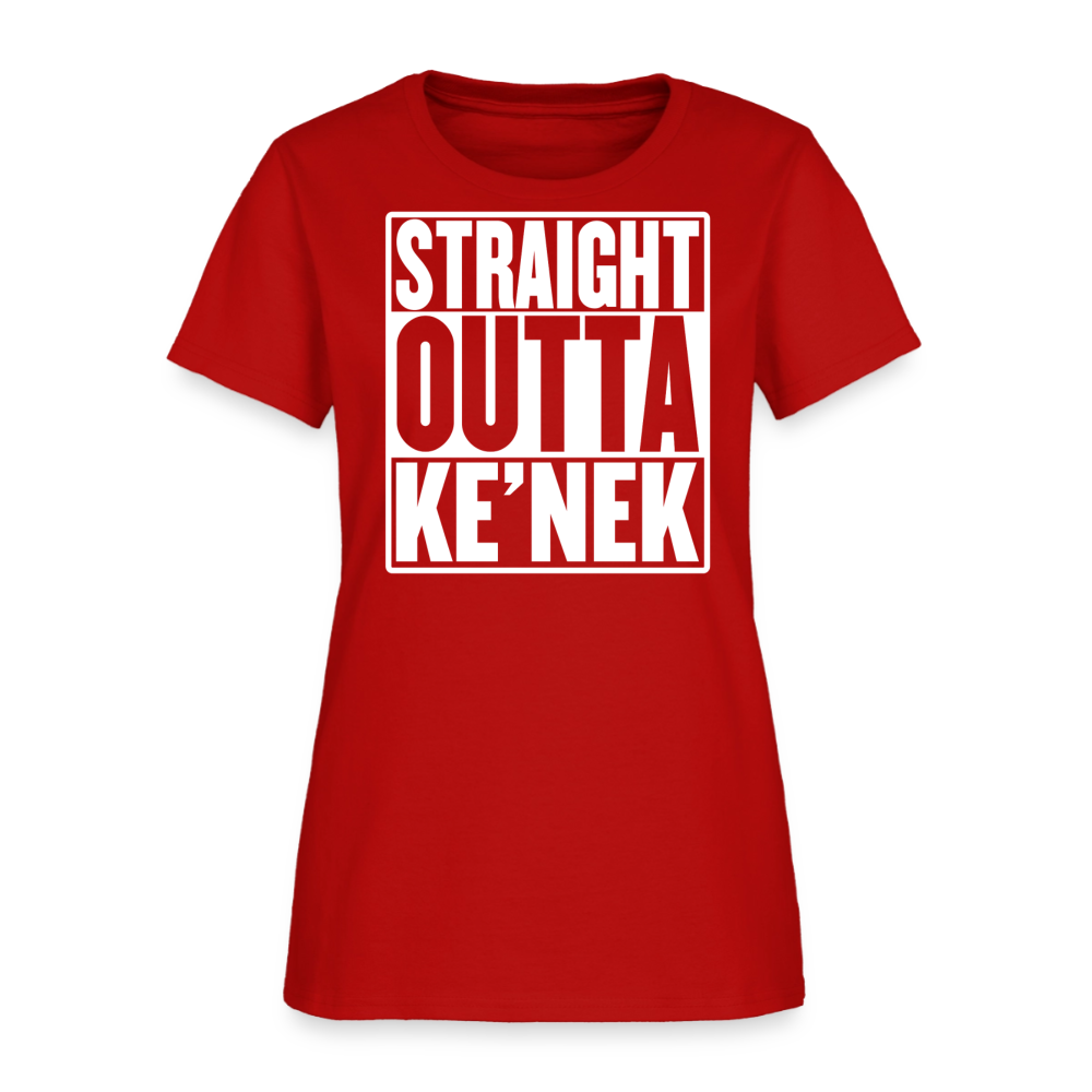 Straight Outta Ke’nek Women’s T-Shirt - red