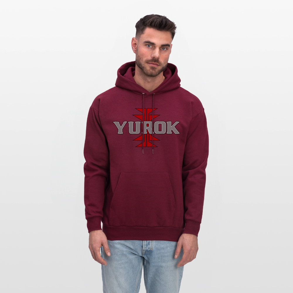 Yurok Frog Foot Men's Hoodie - burgundy