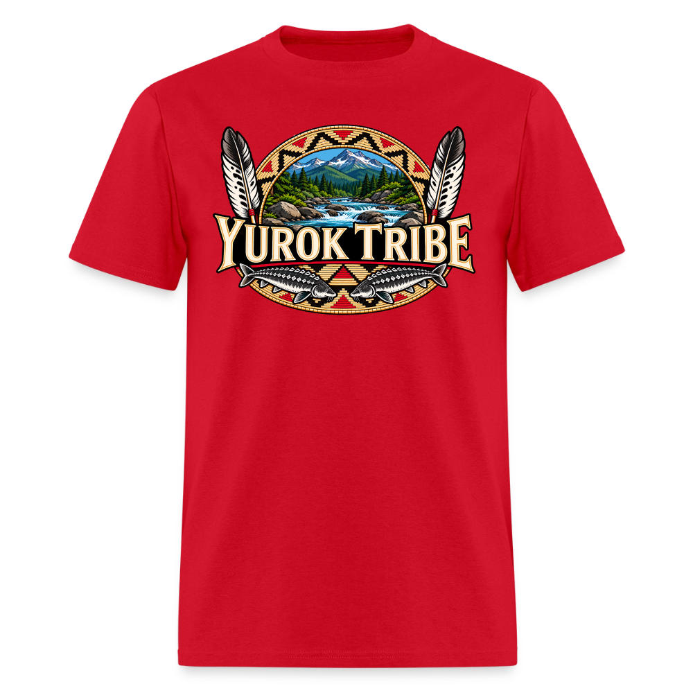 Yurok Tribe Sturgeon Men's T-Shirt - red