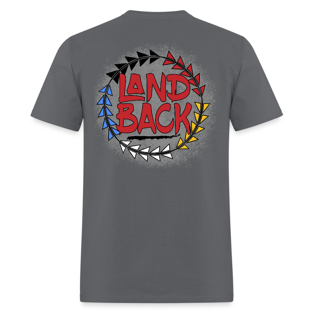 Land Back T-Shirt - charcoal