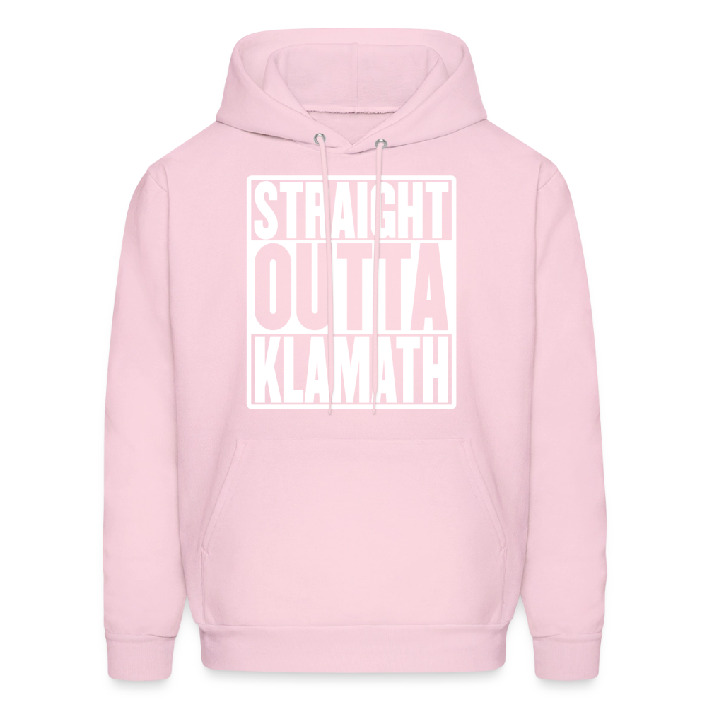 Straight Outta Klamath Men's Hoodie - pale pink