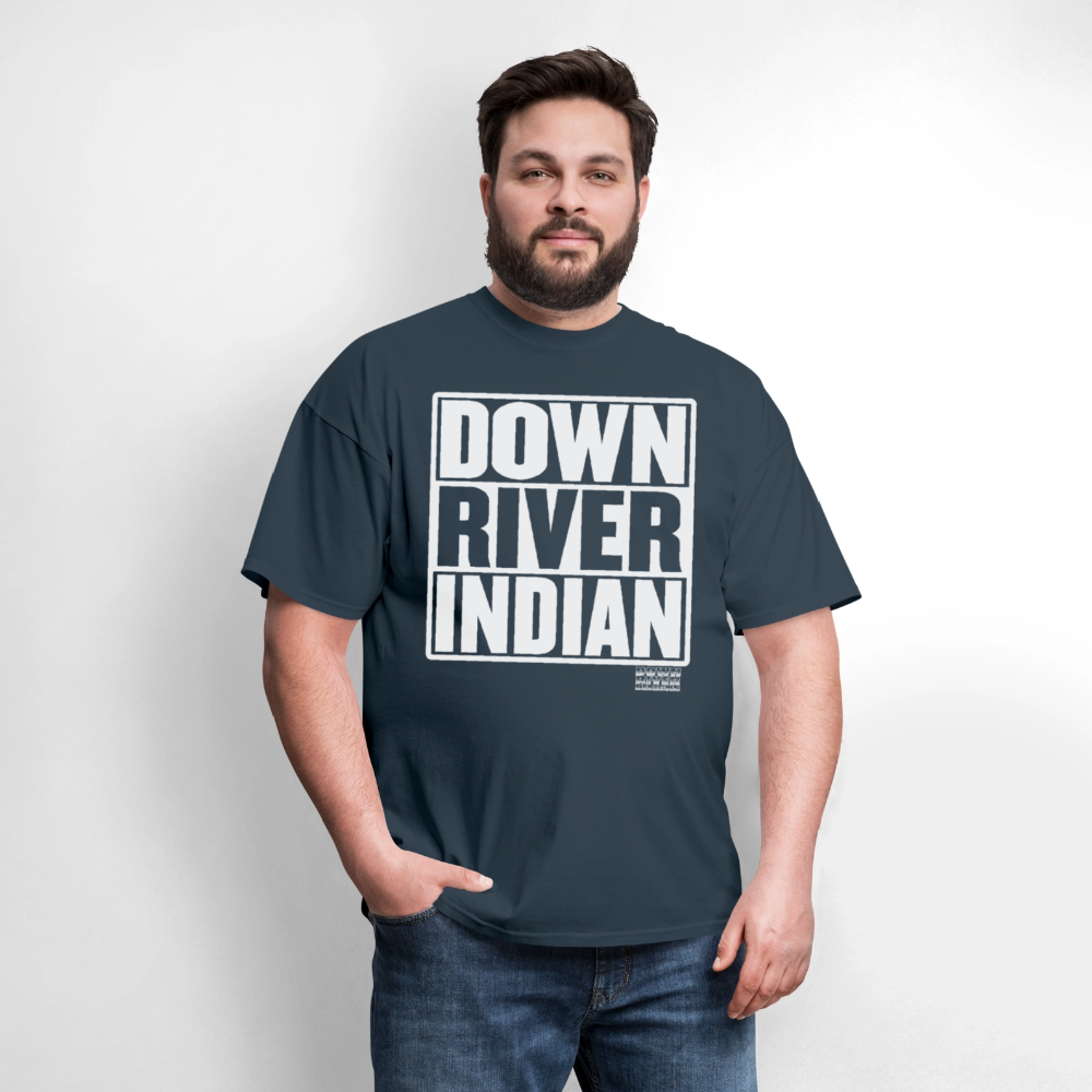 Down River Indian Tee -  blue dusk