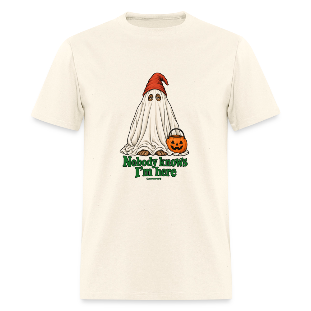 Nobody Knows I’m Here Ghost Gnomefoot Men's T-Shirt - sweet cream heather