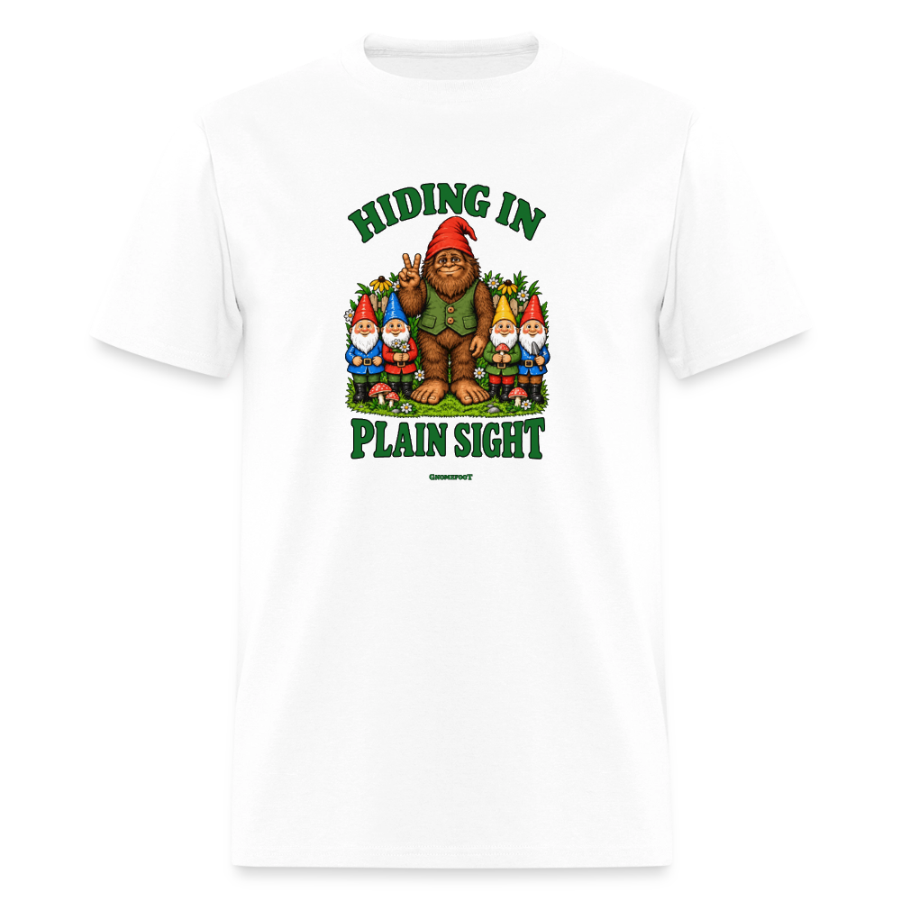 Hiding In Plain Sight Gnomefoot Men's T-Shirt - white