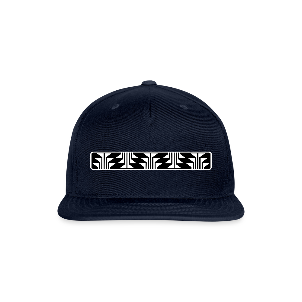 Frog Foot Panel Snapback Baseball Cap - navy