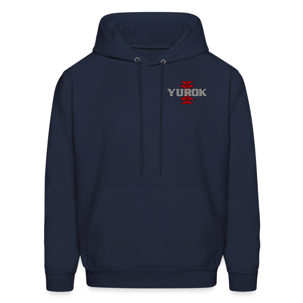 Yurok with Frogs Foot Men's Hoodie - navy