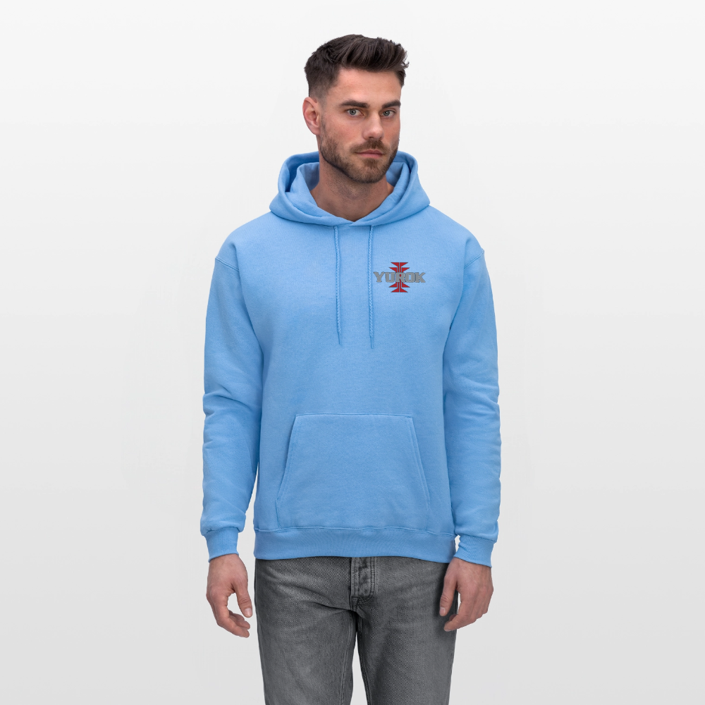 Yurok with Frogs Foot Men's Hoodie - carolina blue